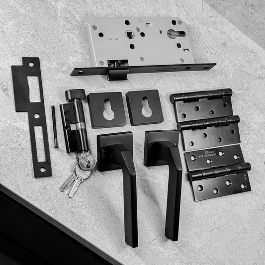 Door Handle Aluminium Full Set – SCANDIA