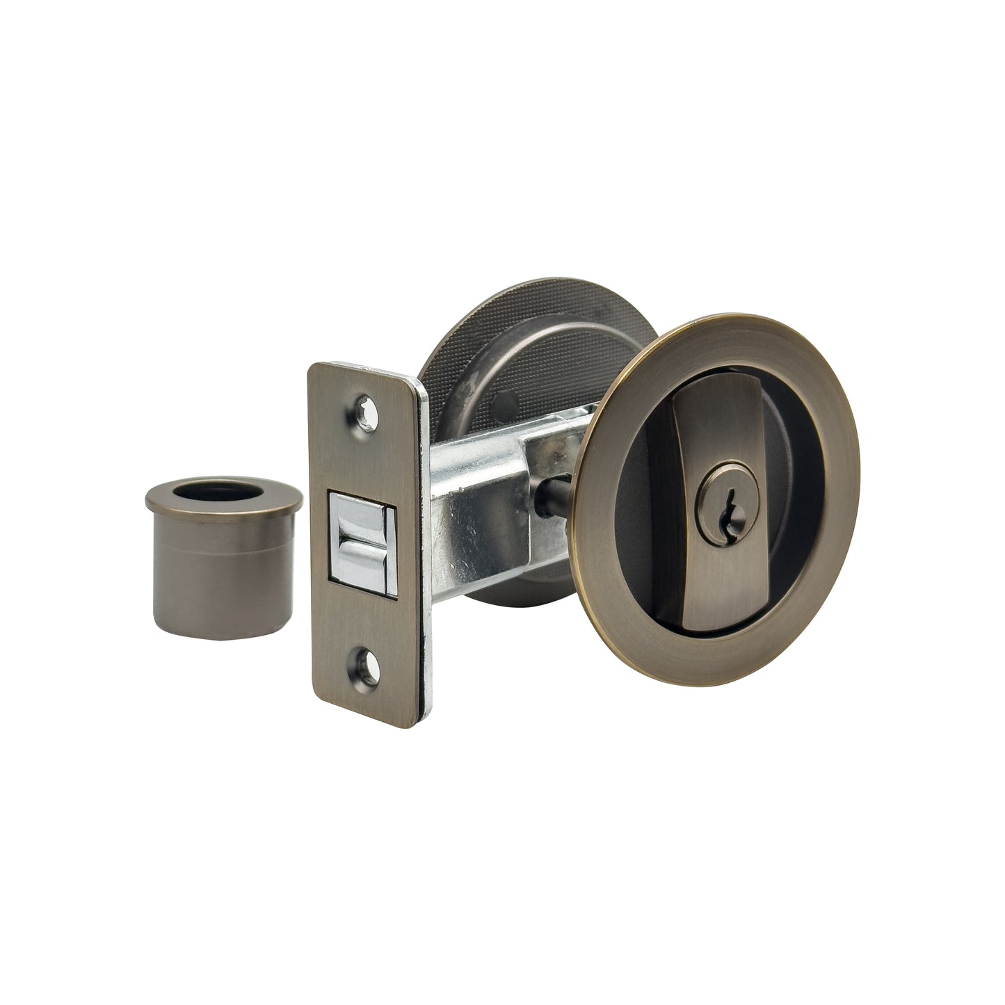 Concealed Round Door Knobs with Key & Latch
