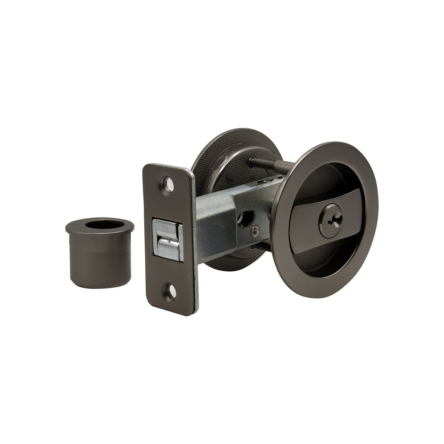 Concealed Round Door Knobs with Key & Latch