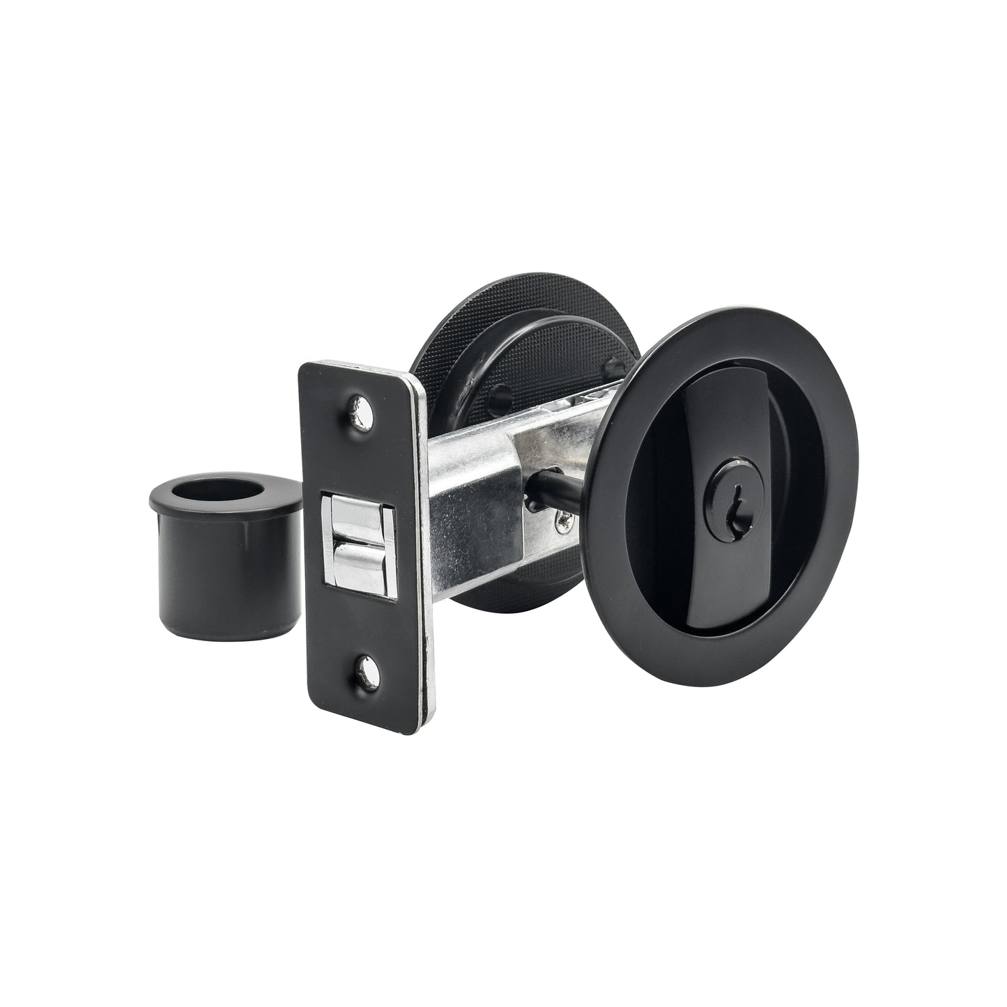 Concealed Round Door Knobs with Key & Latch