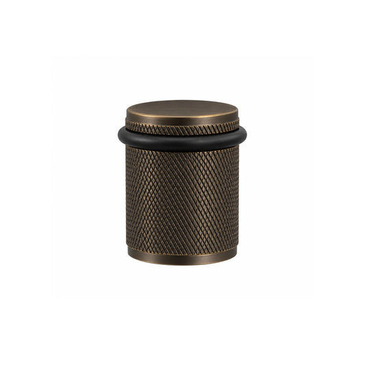 Hollow Door Stopper – Knurled Design Brass 45 mm