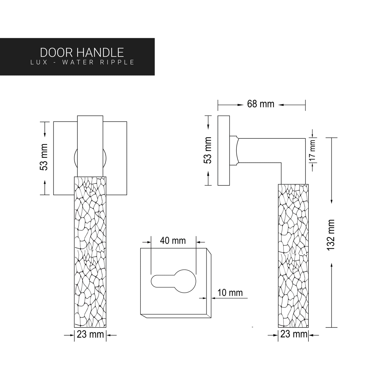 Door Handle – LUX WATER RIPPLE