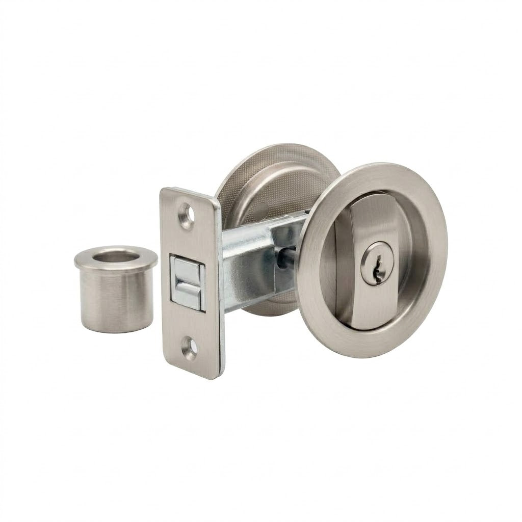 Concealed Round Door Knobs with Key & Latch