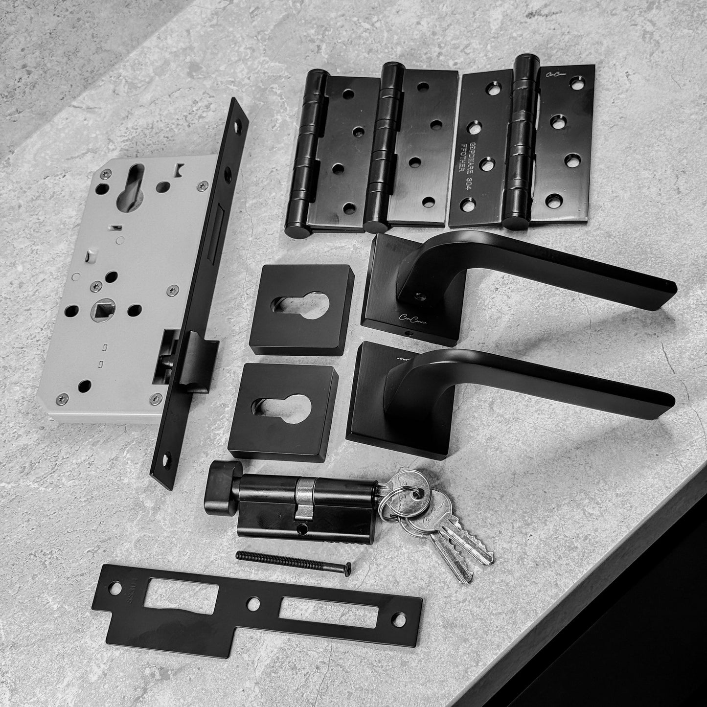 Door Handle Aluminium Full Set – LUMI