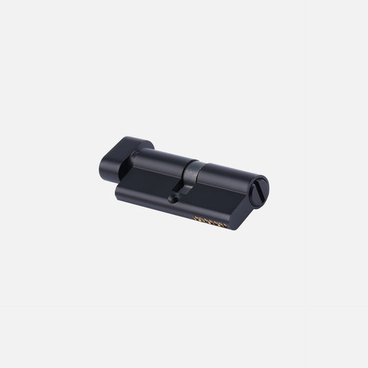 Cylinder Bathroom Door Knob with Coin Turn Lock - 70 mm
