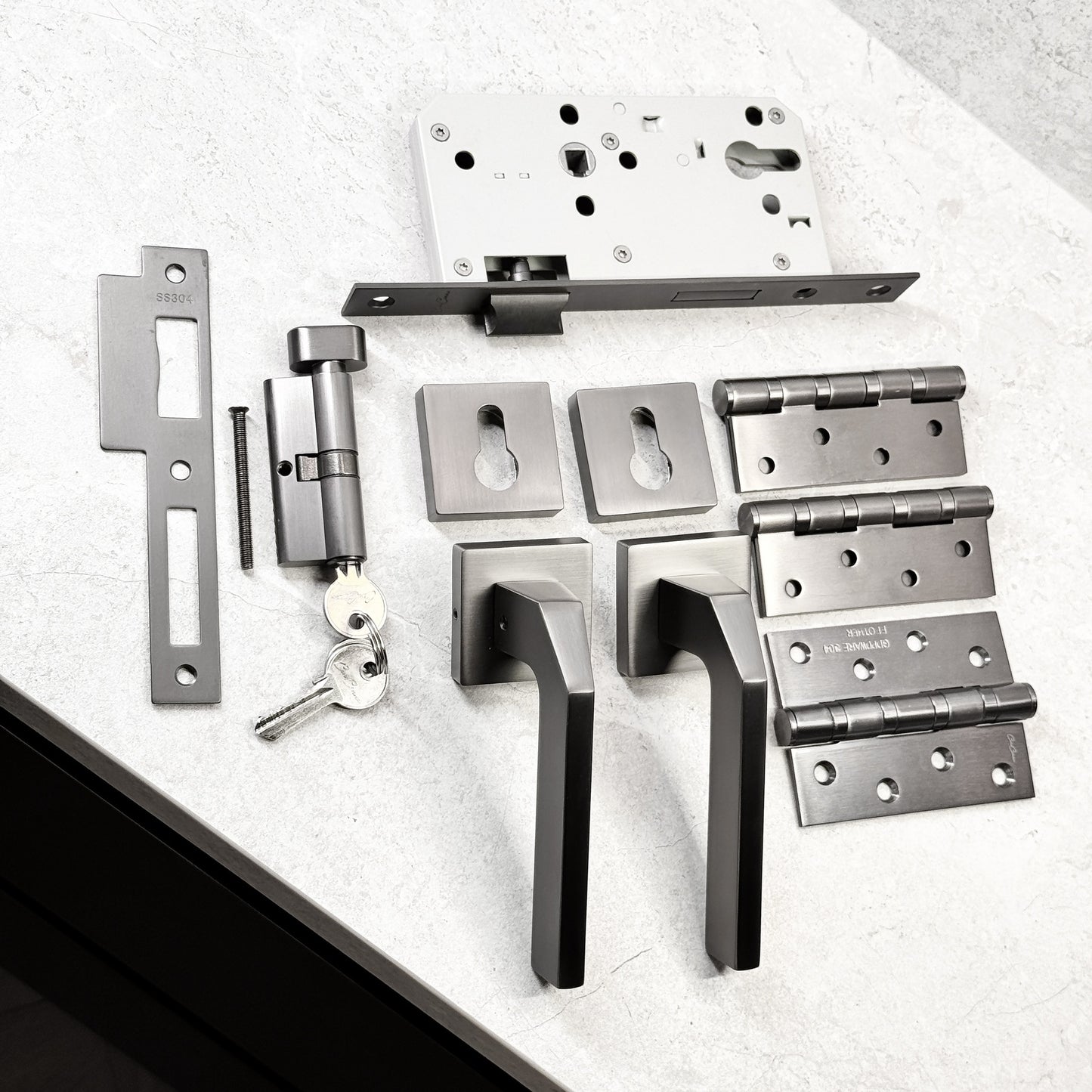 Door Handle Zinc Full Set – GEMINUS