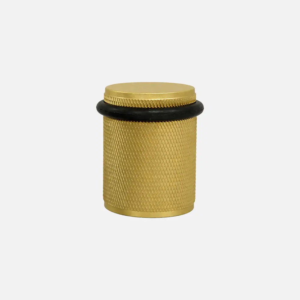 Hollow Door Stopper – Knurled Design Brass 45 mm