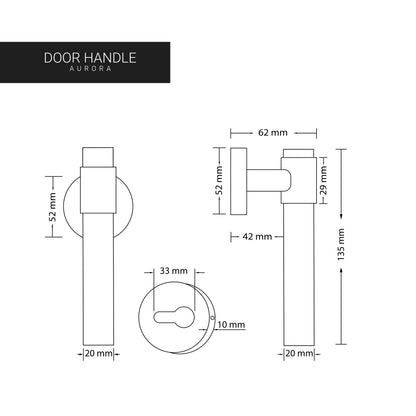Door Handle – AURORA (Brass)
