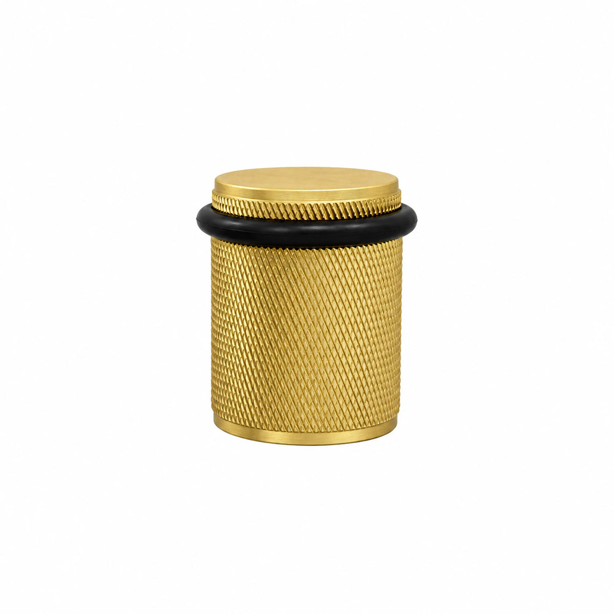 Hollow Door Stopper – Knurled Design Brass 45 mm