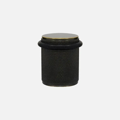 Hollow Door Stopper – Knurled Design Brass 45 mm