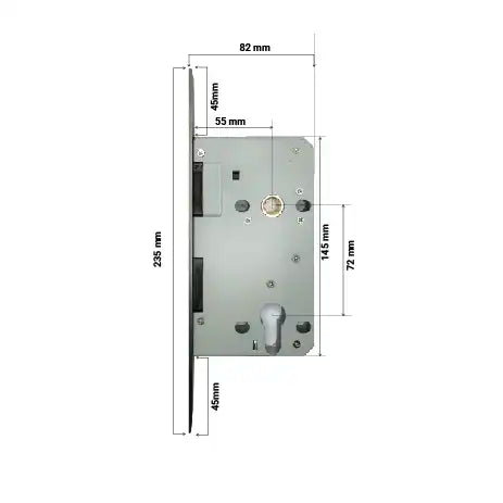 Magnetic Lock Body 7255 mm | Magnetic Brass and SS304  Door Lock Mechanism