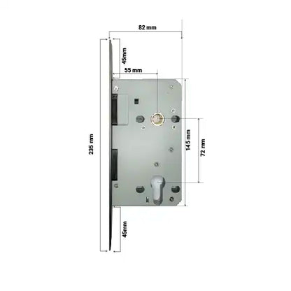 Magnetic Lock Body 7255 mm | Magnetic Brass and SS304  Door Lock Mechanism