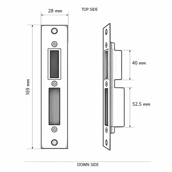Magnetic Lock Body 7255 mm | Magnetic Brass and SS304  Door Lock Mechanism