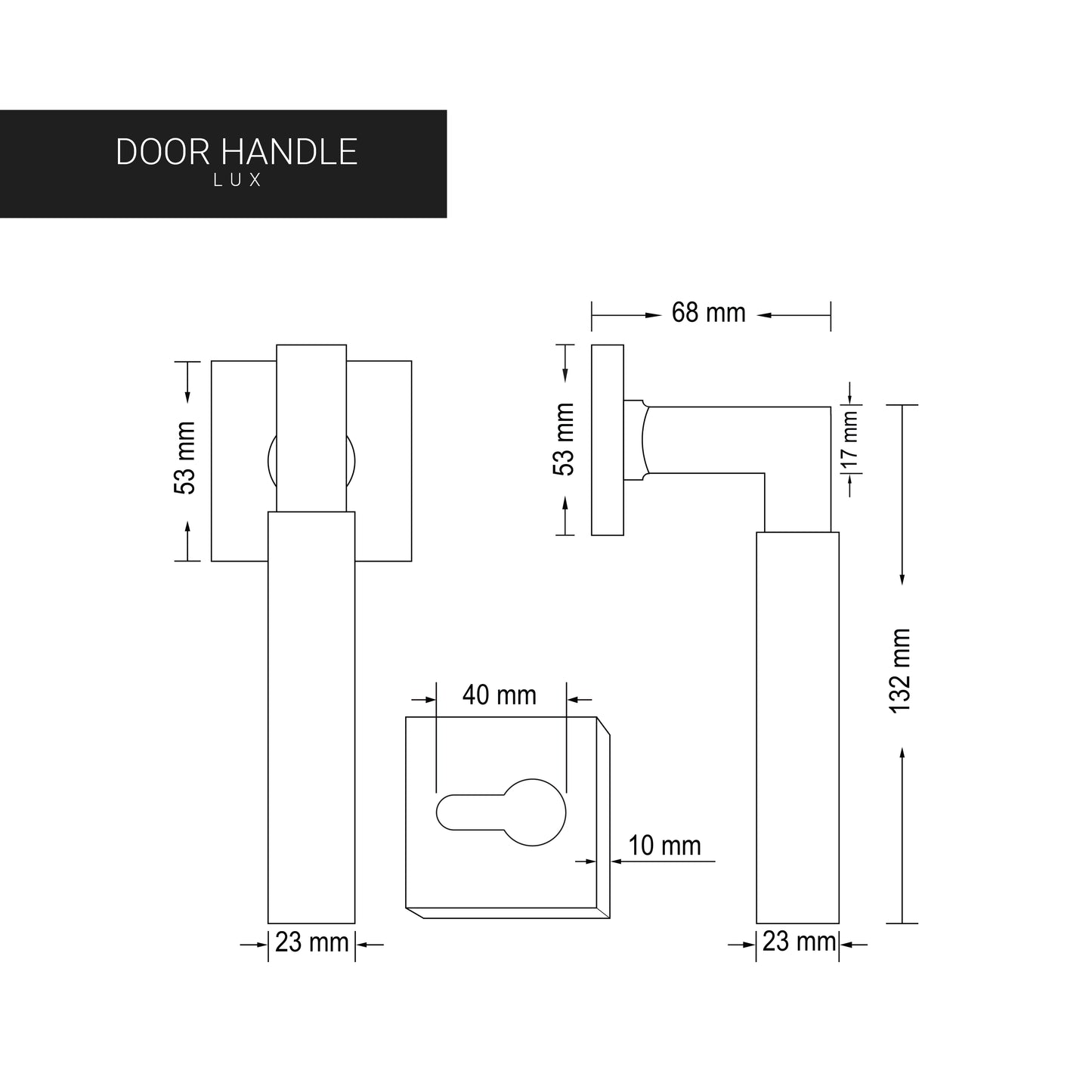 Door Handle – LUX (Brass)