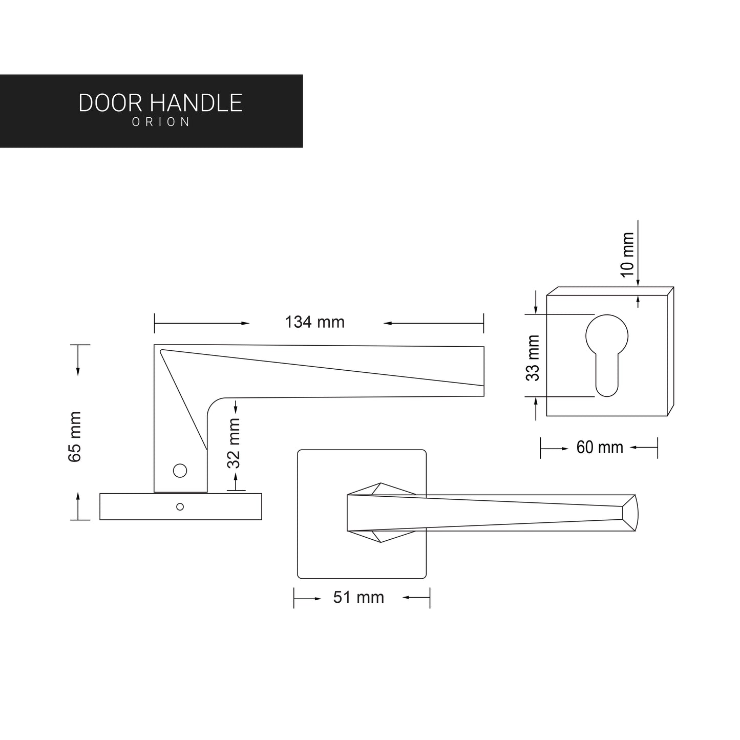 Door Handle – ORION (Aluminium)