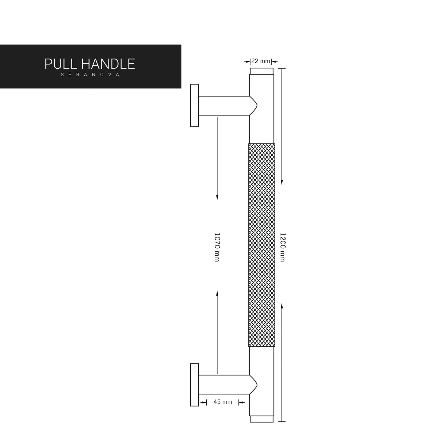 Seranova Main Door Pull Handle - Stainless Steel 304