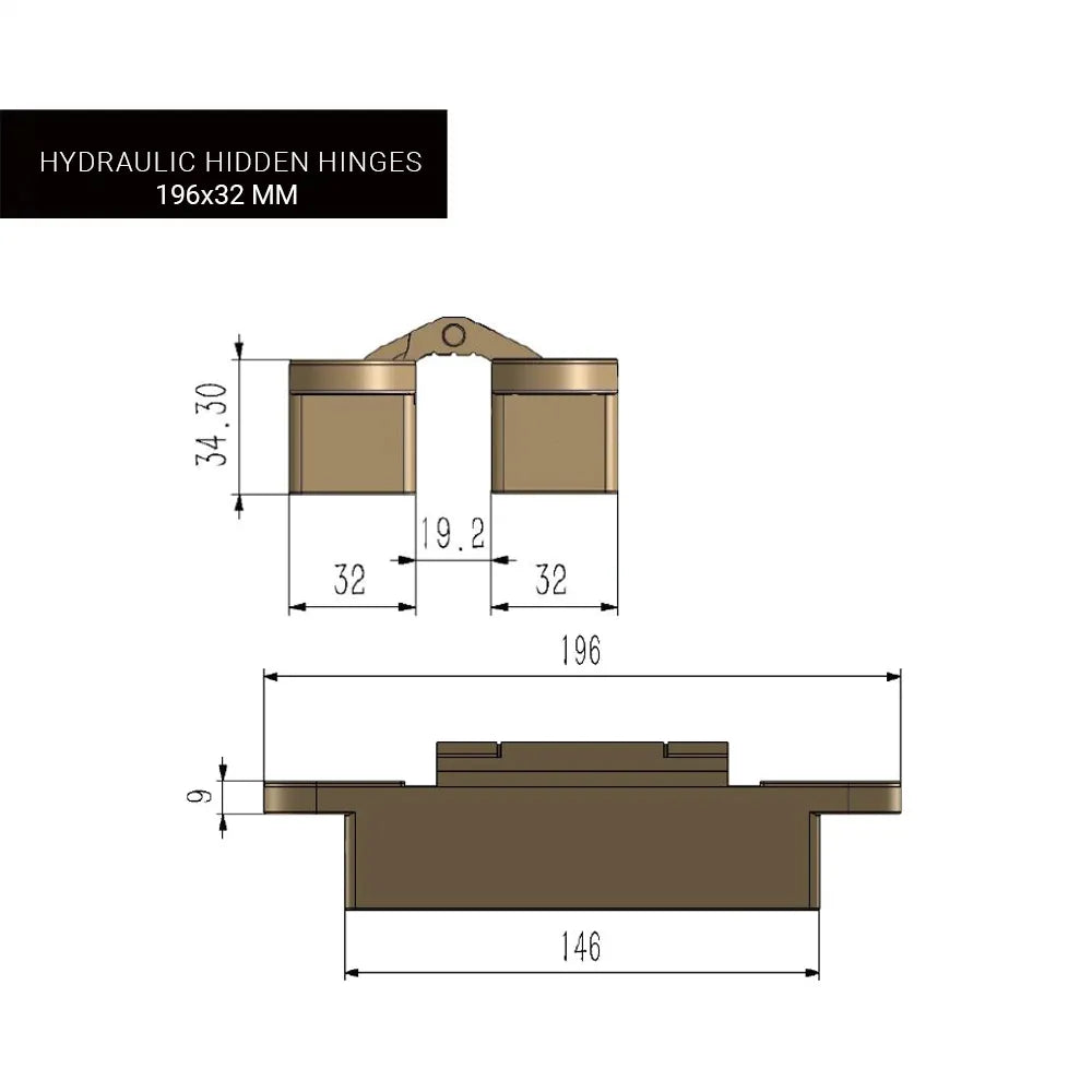 3D Adjustable Hydraulic Concealed Hinges