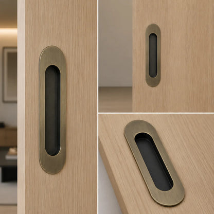 Concealed Door Pull Handle Round Shaped - 150X38 mm